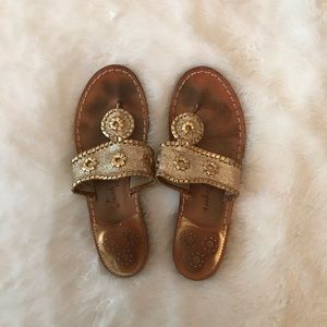 Gold Glitter Jack Rogers